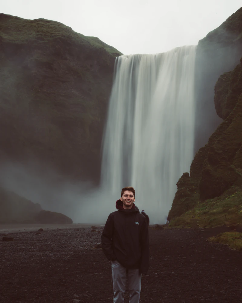 Jake at Skogafoss
