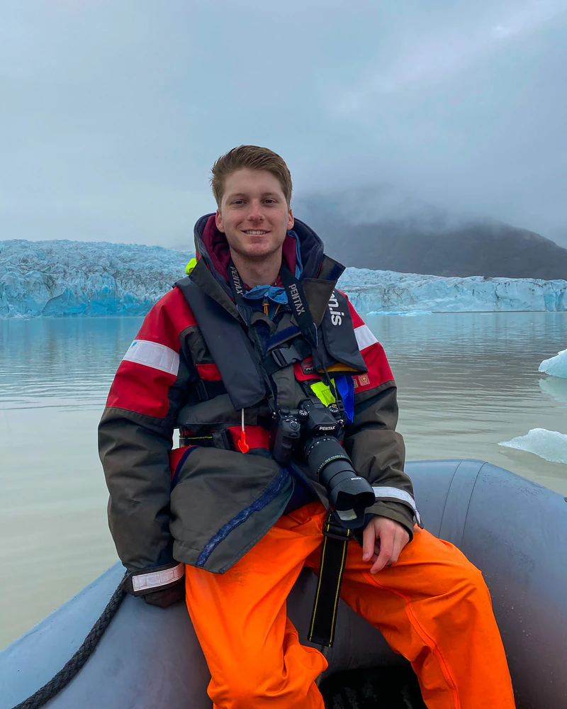 Jake on a glacier tour in Iceland